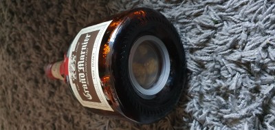 Originele fles met echte GM bonbons.