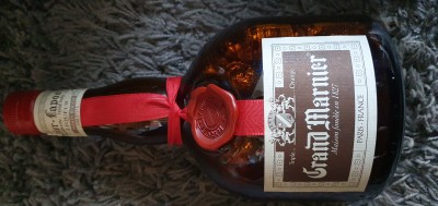 Originele fles met echte GM bonbons.